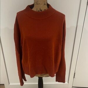 The Reset burnt Orange mock neck Sweater